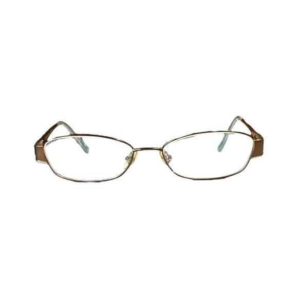 Michael Kors Eye Glass Frames Womens Copper Tone Metal Rectangle Cat Eye w/ Case - Picture 3 of 11